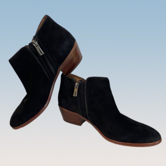 SAM EDELMAN Black Suede Boots SIZE 8 - Picture 1 of 6